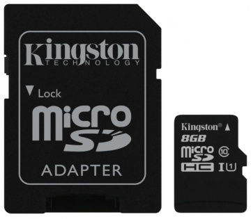 Карта памяти Micro Secure Digital HC/10  8Gb Kingston