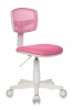 Кресло детское Бюрократ CH-W299/PK/TW-13A розовый/белый