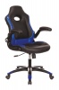 Кресло игровое Бюрократ VIKING-1N/BL-BLUE черный/синий