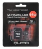 Карта памяти Micro Secure Digital XC/10 64Gb QUMO