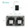 Умная Wi-Fi розетка BSEED Smart Socket / WIFI with energy monitoring Tuya/Smartlife Двойная Черная