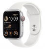 Смарт часы Apple Watch Series SE 2022 44mm Aluminum Case with Sport Band Silver/White
