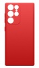 Чехол для смартфона Samsung Galaxy S22 Ultra, BoraSCO, красный (soft-touch, микрофибра)