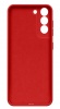 Чехол для смартфона Samsung Galaxy S22+, BoraSCO, красный (soft-touch, микрофибра)