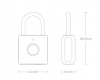 Умный дверной замок Xiaomi Uodi Smart Fingerprint Lock Padlock Синий (YD-K1)