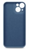Чехол для смартфона Apple iPhone 14, BoraSCO, синий (soft-touch, микрофибра)