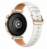 Смарт часы Huawei Watch GT 4 (41 мм) Золотистые/белый кожаный ремешок