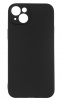 Чехол для смартфона Apple iPhone 15 Plus, BoraSCO, чёрный матовый (силикон)