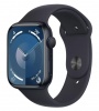 Смарт часы Apple Watch Series 9 45mm Aluminium Case GPS (S/M) Midnight/Midnight Sport Band