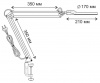 Светильник настольный Трансвит LEDA-C20-035 белый струбцина