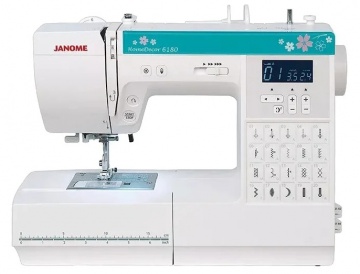 Швейная машина Janome HomeDecor 6180 белый/зеленый