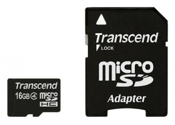 Карта памяти Micro Secure Digital HC/4 16Gb Transcend