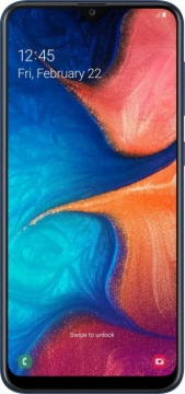 Смартфон Samsung Galaxy A20 3/32Gb Синий