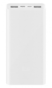 Портативная зарядка Xiaomi Mi Power Bank 3 20000  Белая (PLM18ZM)