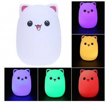 Лампа ночник Xiaomi 7 Colors Soft Bear Lamp Красные ушки