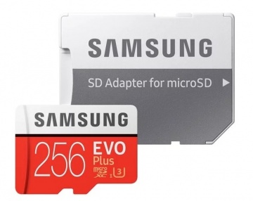 Карта памяти Micro Secure Digital XC/10 256Gb Samsung EVO Plus (2020)