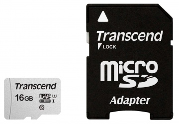 Карта памяти Micro Secure Digital HC/10 16Gb Transcend (TS16GUSD300S-A)