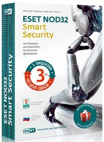  Антивирус ESET NOD32 Smart Security (1 год / 3 ПК)