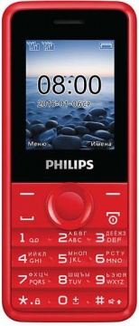Телефон Philips E103 Красный