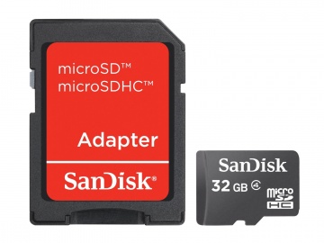 Карта памяти Micro Secure Digital HC/4 32Gb Sandisk