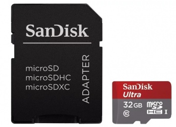 Карта памяти Micro Secure Digital HC/10 32Gb Sandisk Ultra